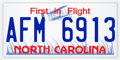 NC license plate AFM6913
