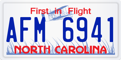 NC license plate AFM6941