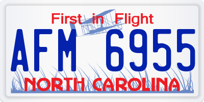 NC license plate AFM6955