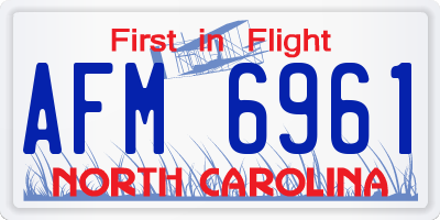 NC license plate AFM6961