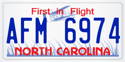 NC license plate AFM6974