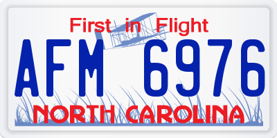 NC license plate AFM6976