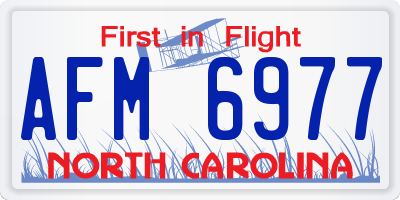 NC license plate AFM6977