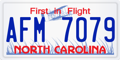 NC license plate AFM7079