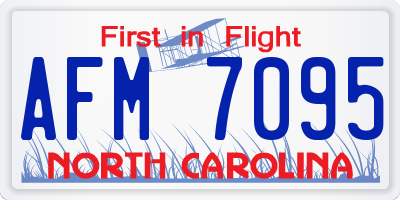 NC license plate AFM7095