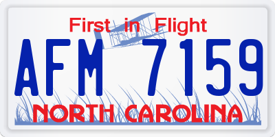 NC license plate AFM7159