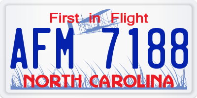 NC license plate AFM7188
