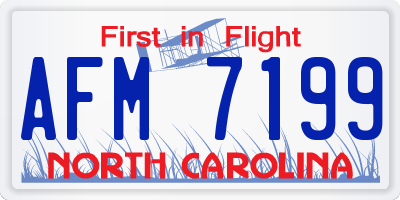 NC license plate AFM7199