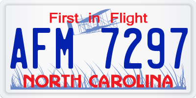 NC license plate AFM7297