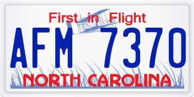 NC license plate AFM7370