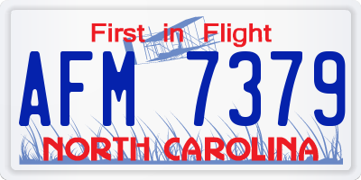 NC license plate AFM7379