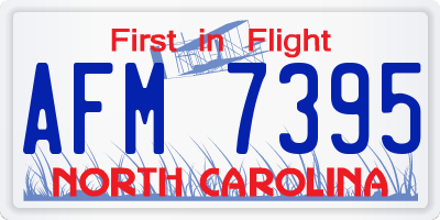 NC license plate AFM7395