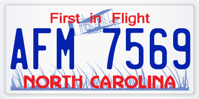 NC license plate AFM7569