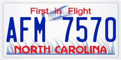 NC license plate AFM7570