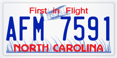 NC license plate AFM7591