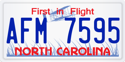 NC license plate AFM7595