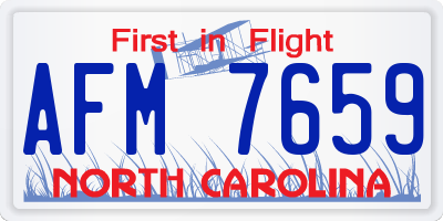 NC license plate AFM7659