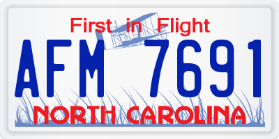 NC license plate AFM7691