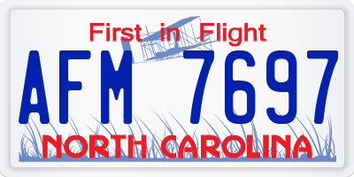 NC license plate AFM7697