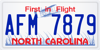 NC license plate AFM7879