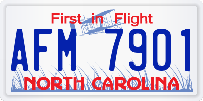 NC license plate AFM7901