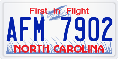 NC license plate AFM7902
