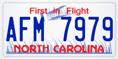 NC license plate AFM7979