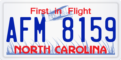 NC license plate AFM8159