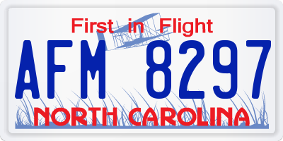 NC license plate AFM8297
