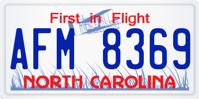 NC license plate AFM8369