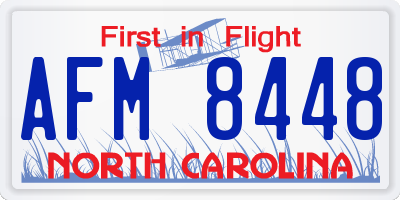NC license plate AFM8448