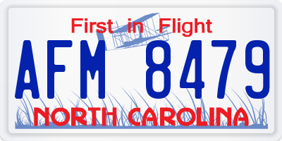 NC license plate AFM8479