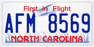 NC license plate AFM8569