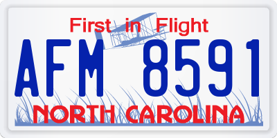 NC license plate AFM8591