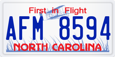 NC license plate AFM8594