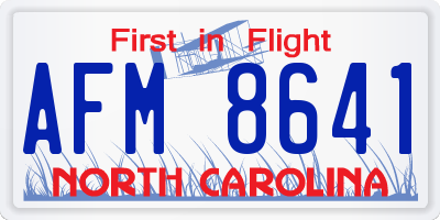 NC license plate AFM8641