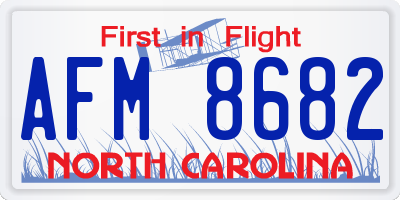 NC license plate AFM8682