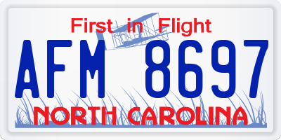 NC license plate AFM8697