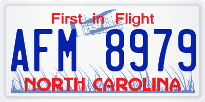 NC license plate AFM8979