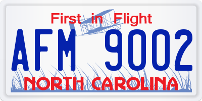 NC license plate AFM9002