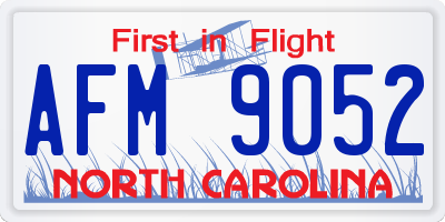 NC license plate AFM9052
