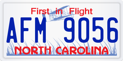 NC license plate AFM9056