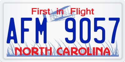 NC license plate AFM9057