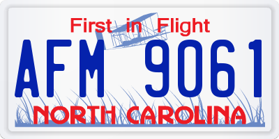 NC license plate AFM9061