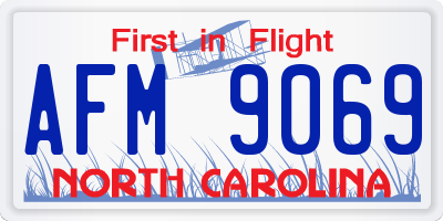 NC license plate AFM9069