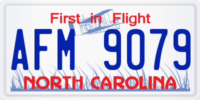 NC license plate AFM9079