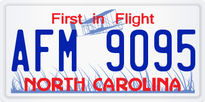 NC license plate AFM9095