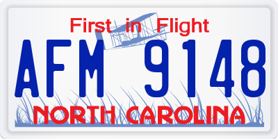 NC license plate AFM9148