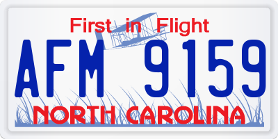 NC license plate AFM9159