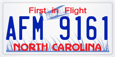 NC license plate AFM9161